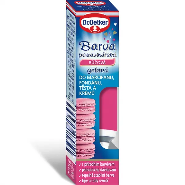 Gelová potravinářská barva růžová 10 g