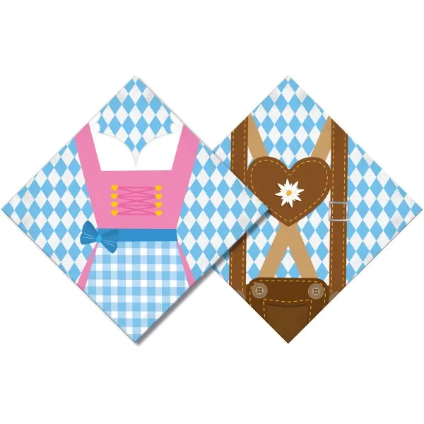 Papírové party ubrousky Oktoberfest Amscan balení 20 kusů