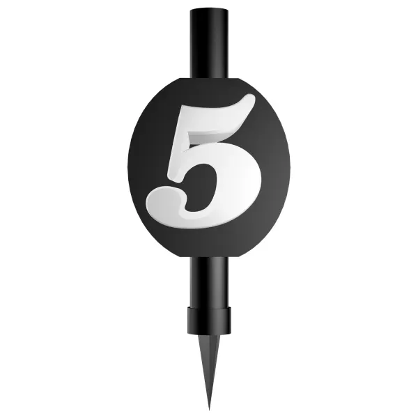 Dortová fontána číslice 5 o výšce 12 cm