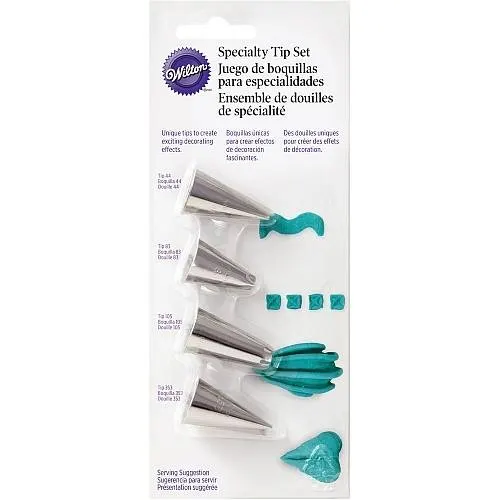 Sada čtyř kovových zdobicích špiček Speciality Wilton