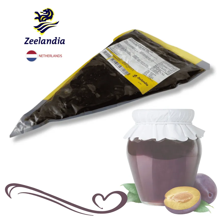Sáček se slazenými švestkovými povidly Zeelandia o hmotnosti 1 kg
