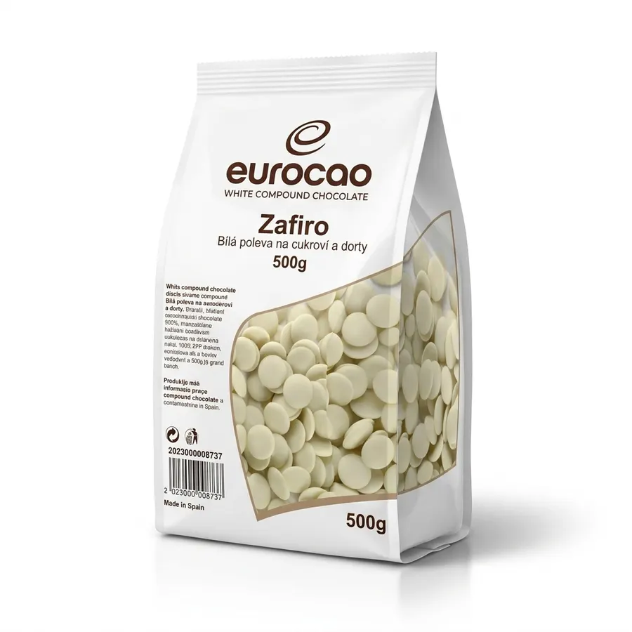 Bílá poleva Zafiro Eurocao na dorty a cukroví balení 500g
