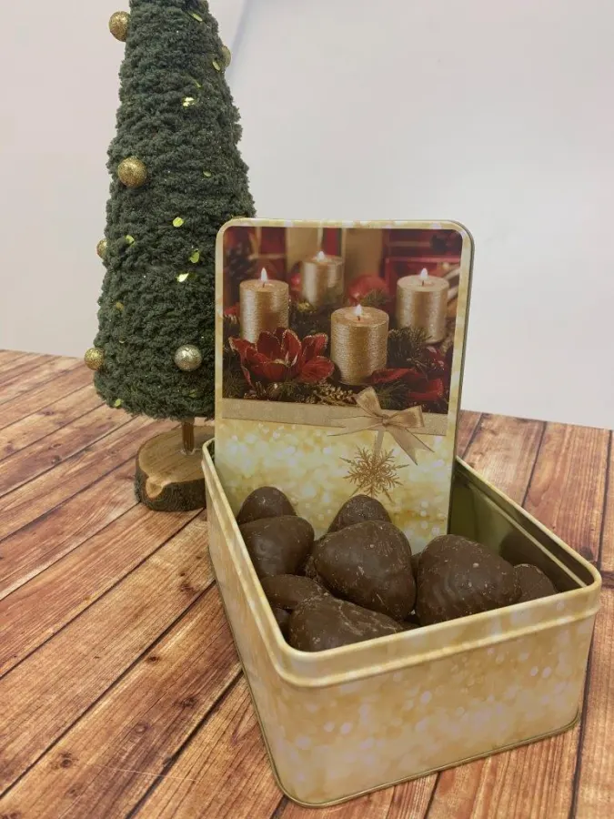 Vánoční plechová dóza na cukroví Zlatý advent Alvarak