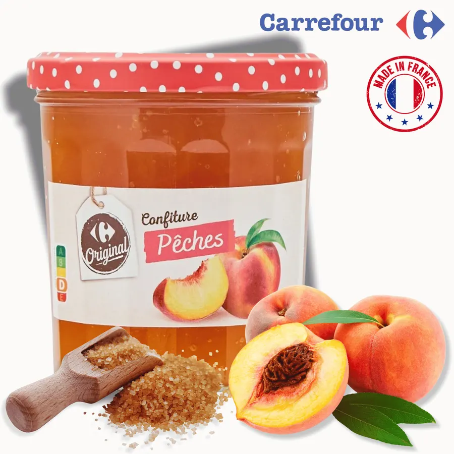 Sklenice s ovocným džemem Carrefour Original 370 g