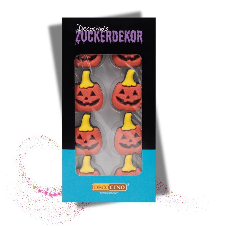 Cukrové dekorace DecoCino halloweenské dýně na dort