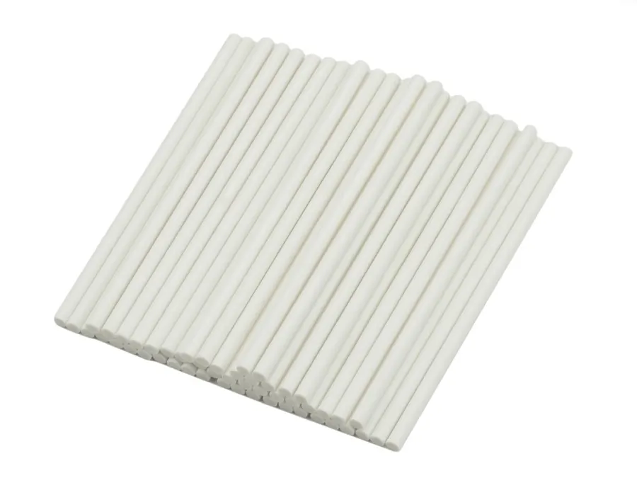 Bílé cukrářské špejle na lízátka délky 10 cm