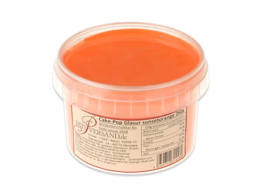 Sytě oranžová tuková poleva Cake Masters 260g
