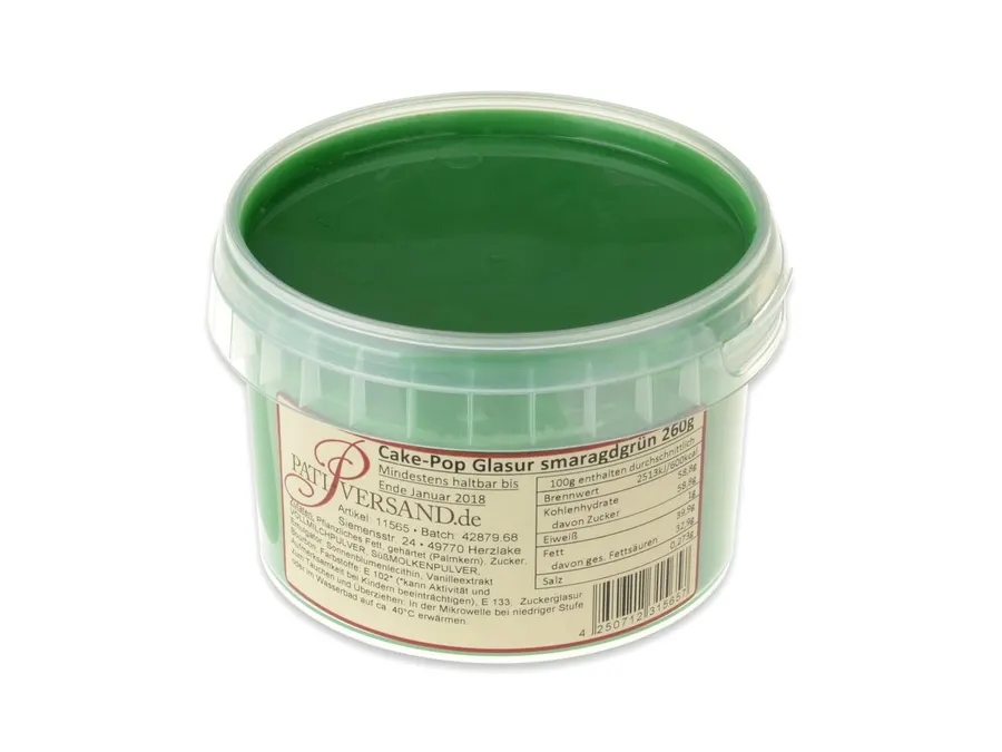 Smaragdově zelená tuková poleva Cake Masters 260g balení