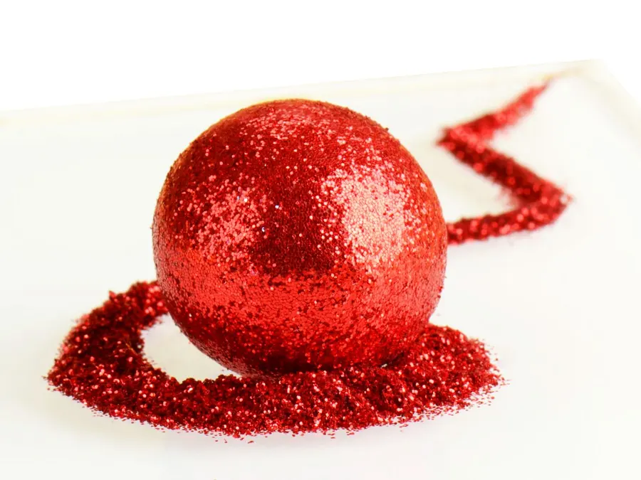 Červený nejedlý třpytivý pudr na dekorace Cake Lace