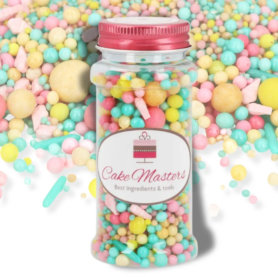 Růžové rýžové sypání Cotton Candy na zdobení dezertů