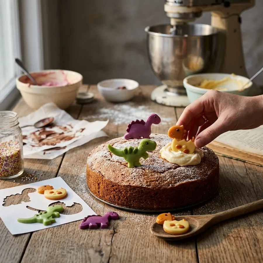 Sada šesti čokoládových dinosaurů Cake Masters na dort