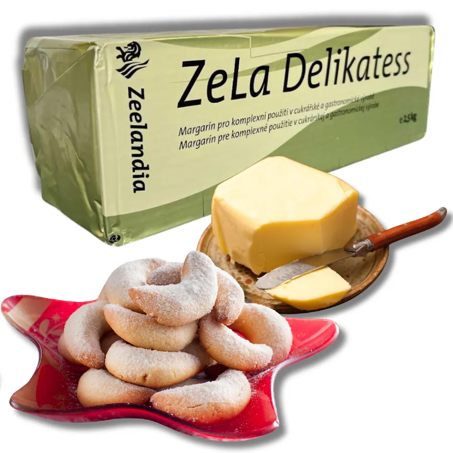 Balení máslového margarínu ZeLa Delikatess Zeelandia 2,5 kg