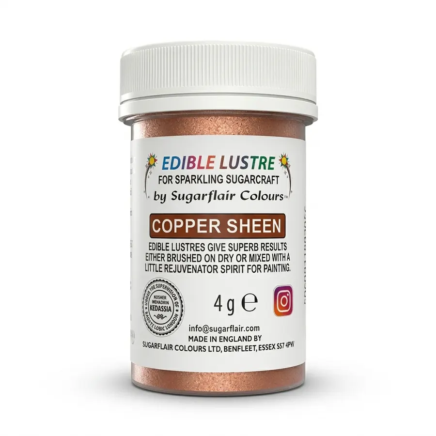 Měděný prachový lesk Sugarflair Copper Sheen v kelímku
