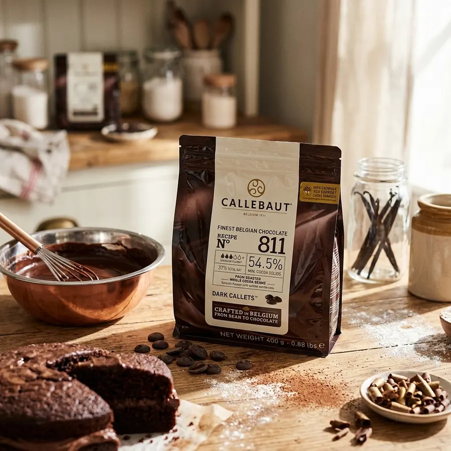Pravá belgická hořká čokoláda Callebaut v peckách