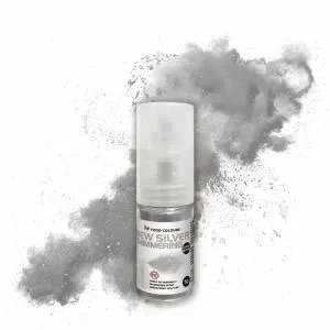 Stříbrné jedlé třpytky v rozprašovači New Silver Shimmering
