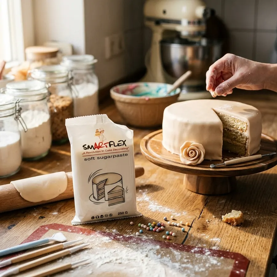 Balení měkčího vanilkového fondánu Smartflex Soft 250g