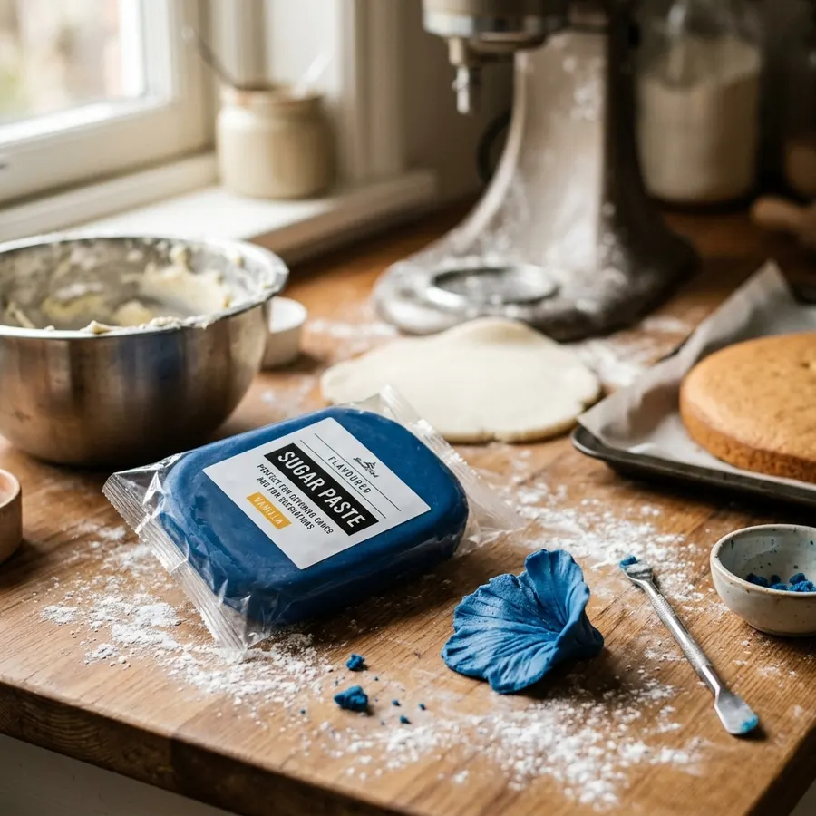 Modrý vanilkový fondán SweetArt balení 250 gramů
