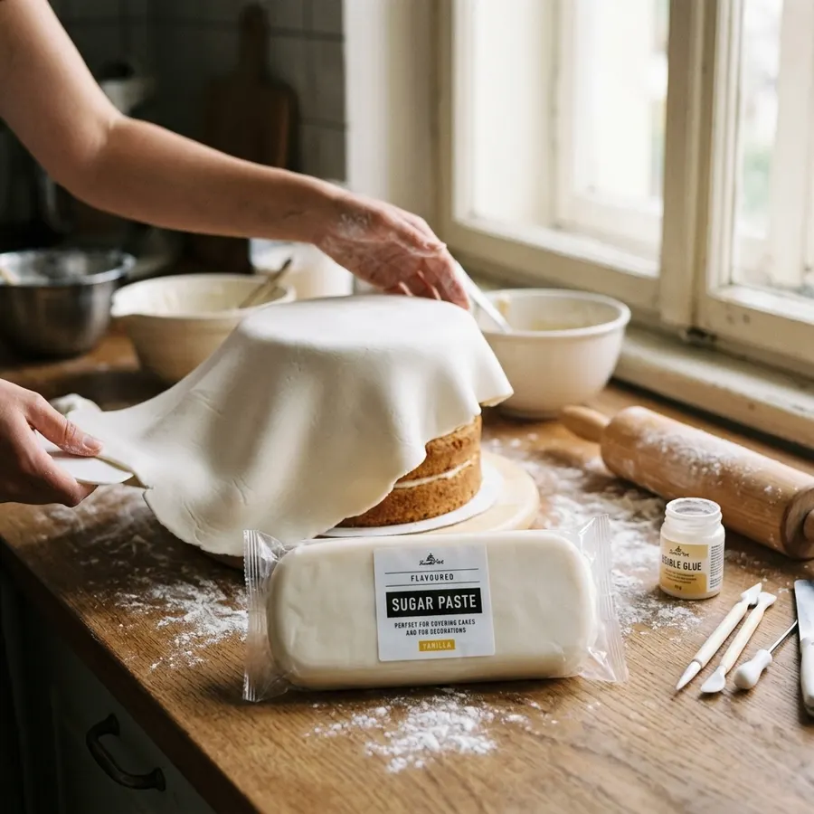 Bílý potahovací fondán SweetArt na dort balení 1 kg