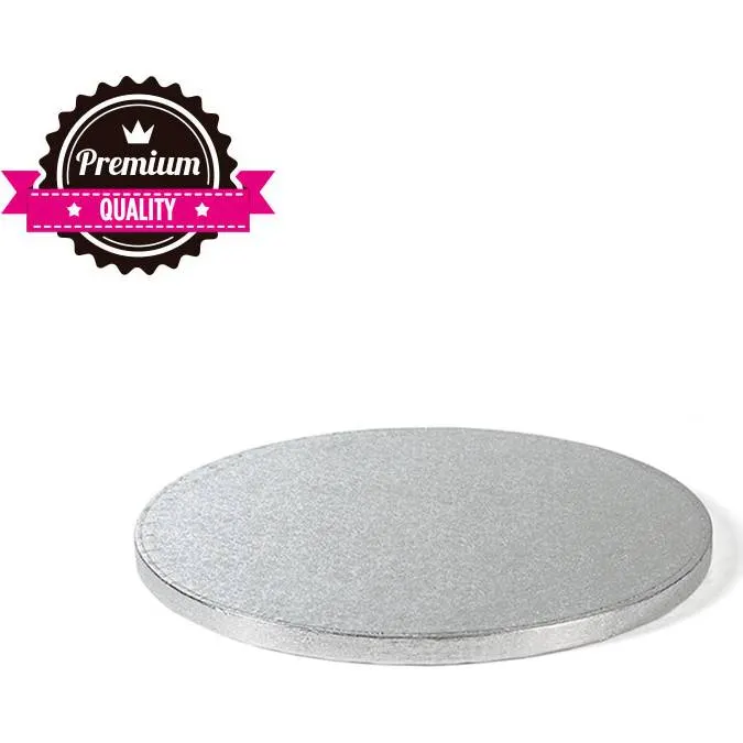 Stříbrná kulatá podložka pod dort Decora o průměru 30 cm