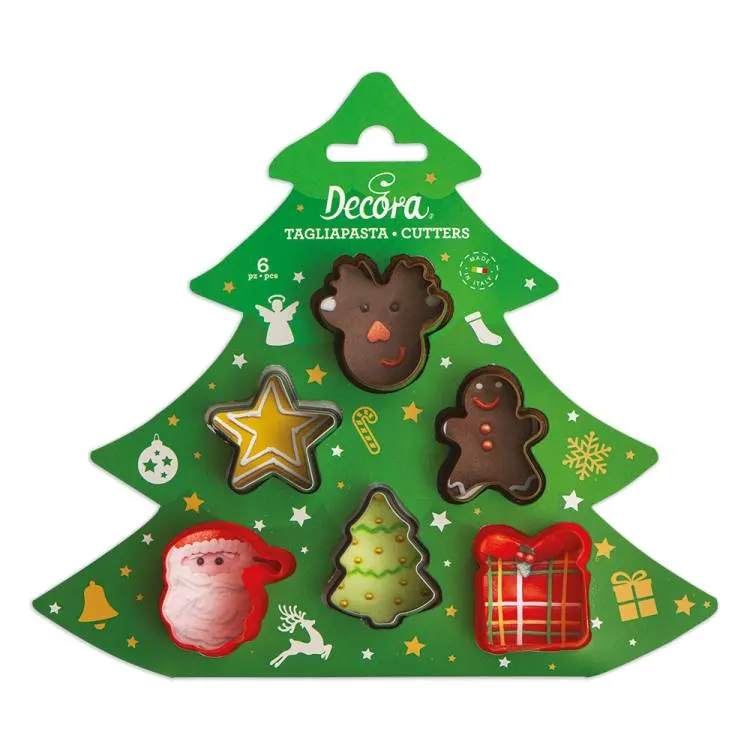 Sada šesti mini vánočních vykrajovátek Decora