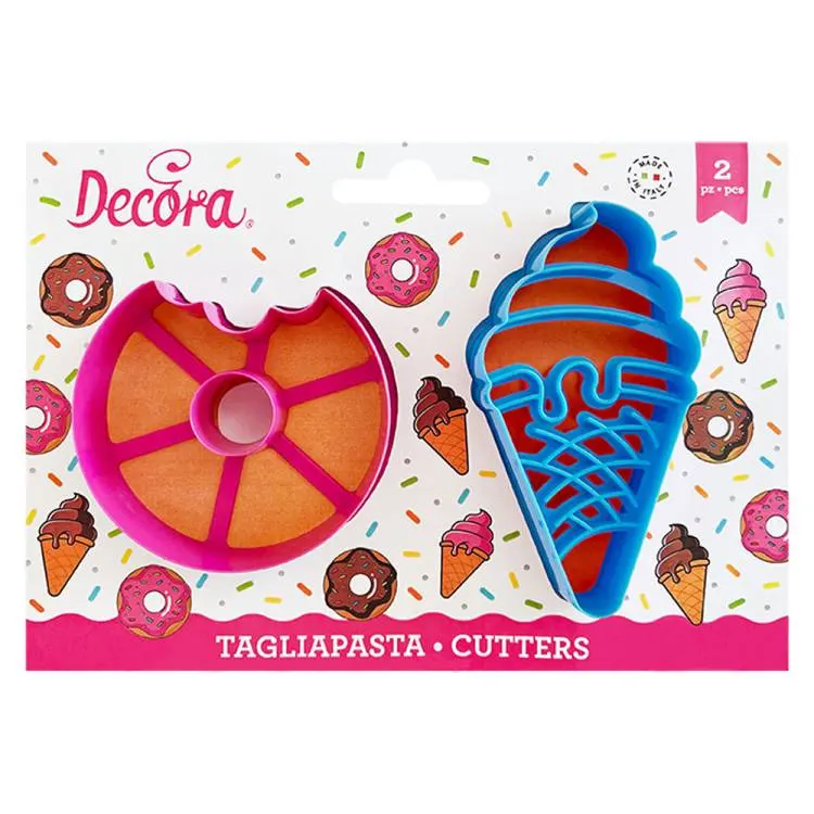 Plastová vykrajovátka Decora ve tvaru zmrzliny a donutu