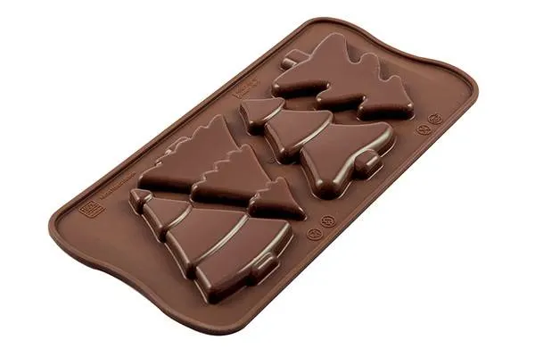 Silikonová forma Silikomart Choco Pine na čokoládové stromečky