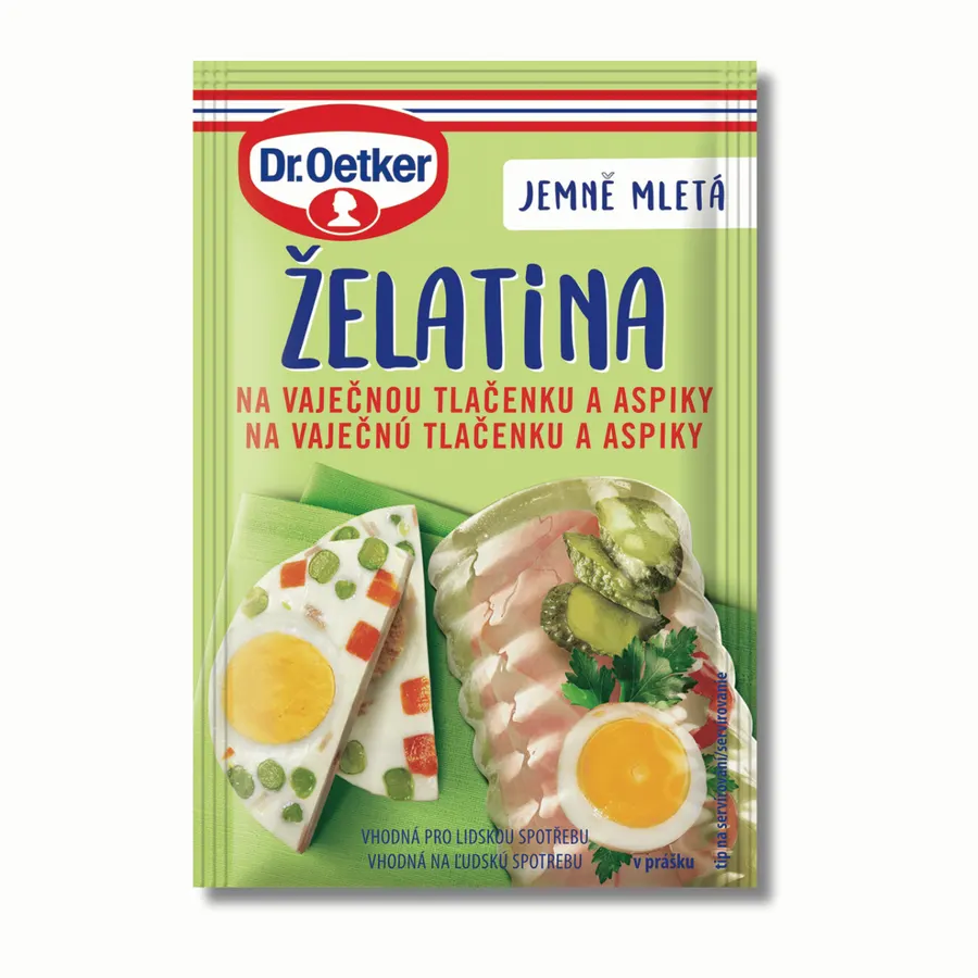 Sáček želatiny na vaječnou tlačenku a aspiky Dr. Oetker