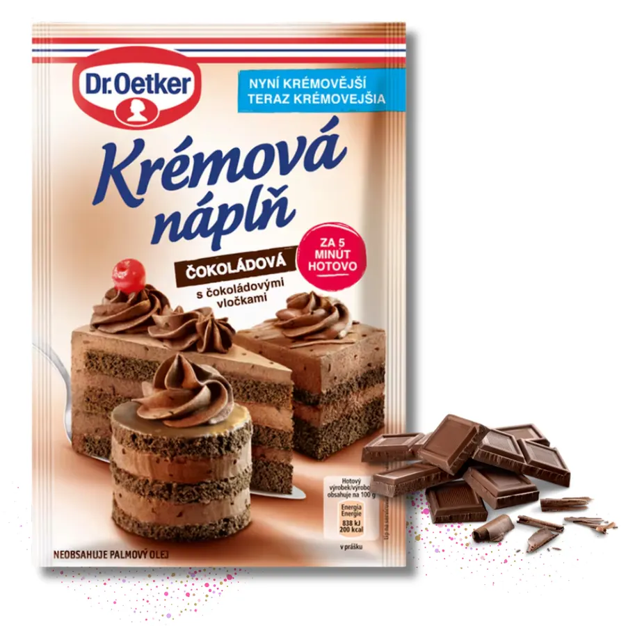 Sáček čokoládové krémové náplně Dr. Oetker 80 g