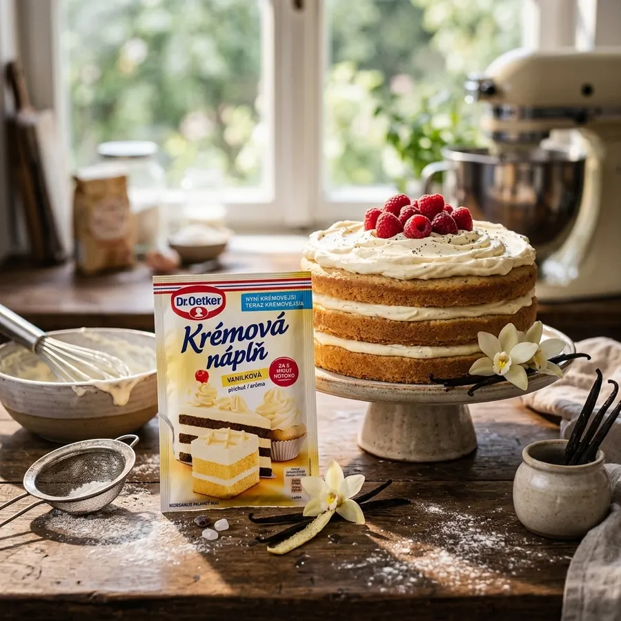 Sáček sypké vanilkové krémové náplně Dr. Oetker