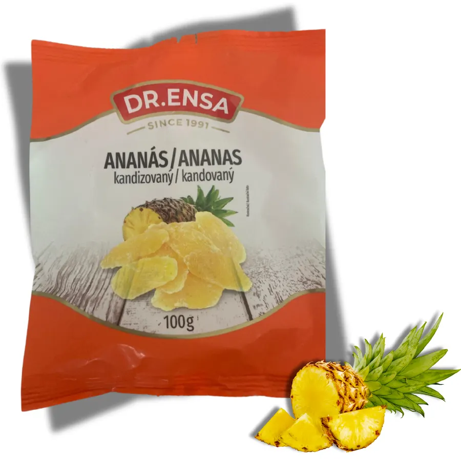 Balení kandovaného ananasu Dr.Ensa na pečení