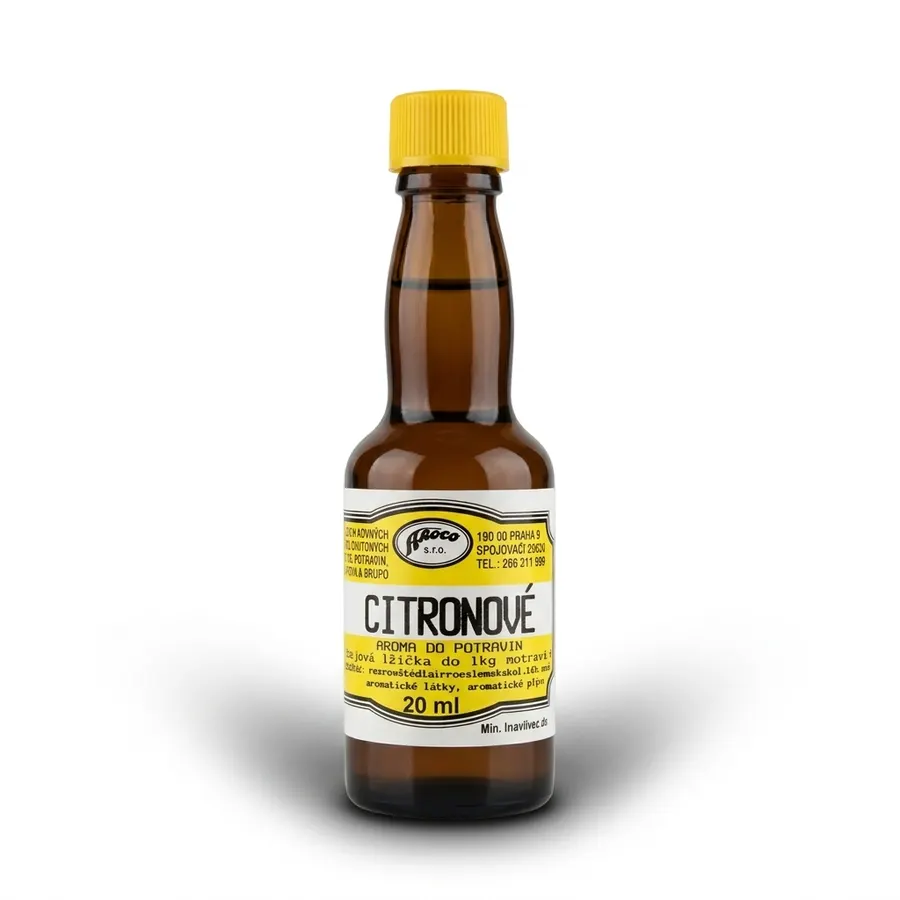 Lahvička citronového potravinářského aroma Aroco 20 ml