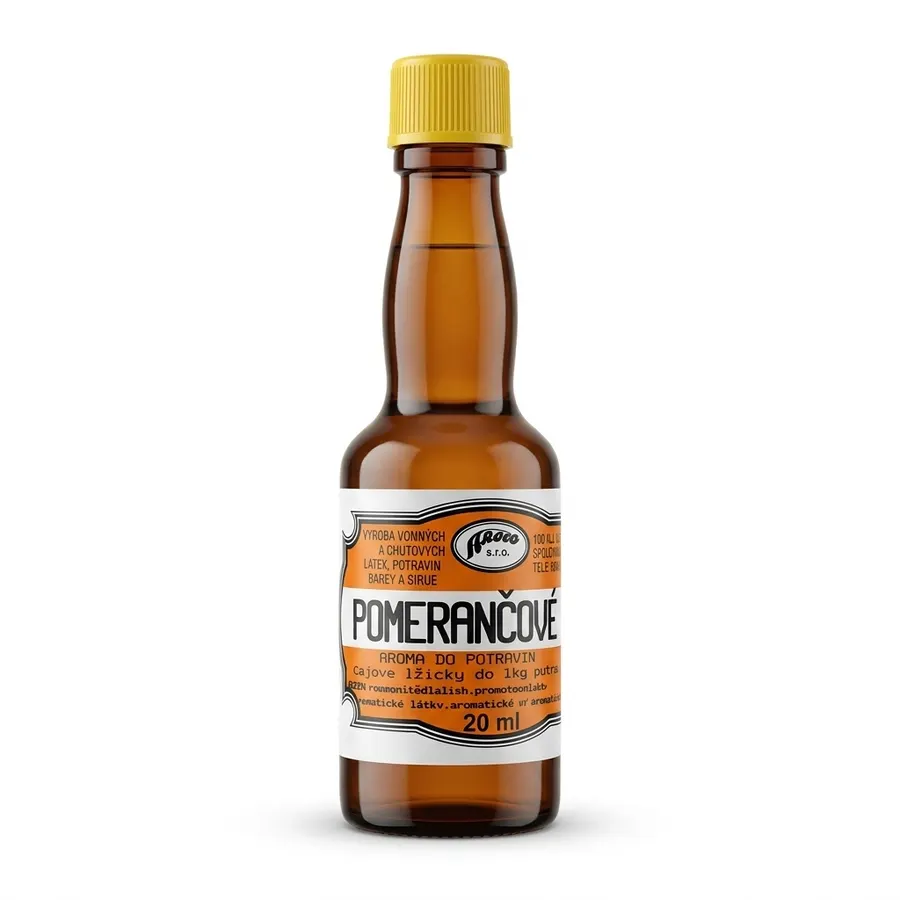 Lahvička s pomerančovým potravinářským aroma Aroco 20 ml