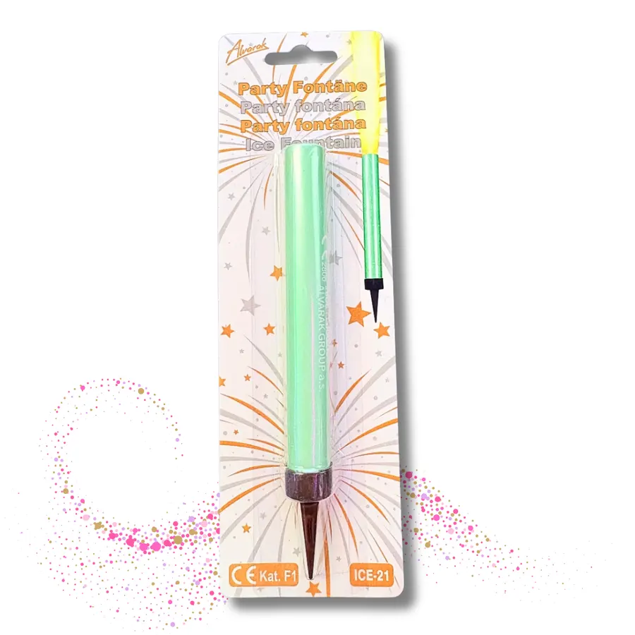 Mentolově zelená dortová fontánka Baby Mint Alvarak dvanáct centimetrů