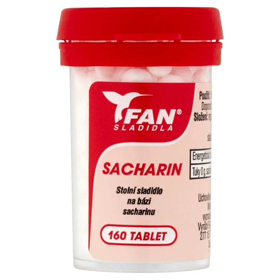 Balení stolního sladidla Fan Sacharin 160 tablet