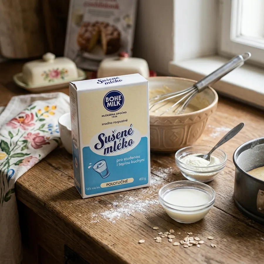 Balení sušeného polotučného mléka Bohemilk 400 g