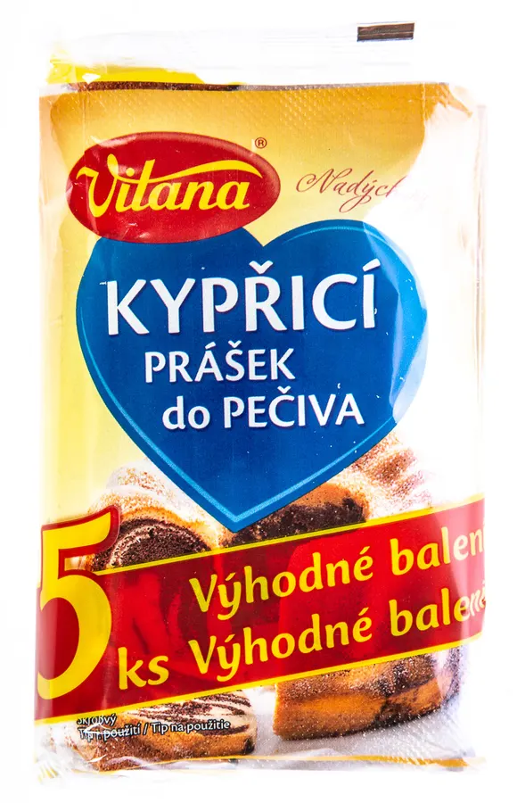 Balení kypřicího prášku do pečiva Vitana 5 x 13 g