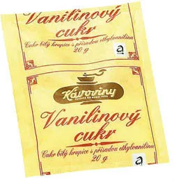 Kartonové balení vanilínového cukru Kávoviny sedmdesát kusů