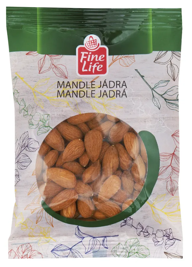 Neloupaná jádra mandlí FINE LIFE v balení 100 g