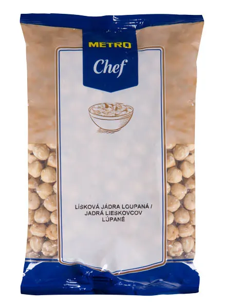 Balení blanšírovaných lískových ořechů METRO Chef