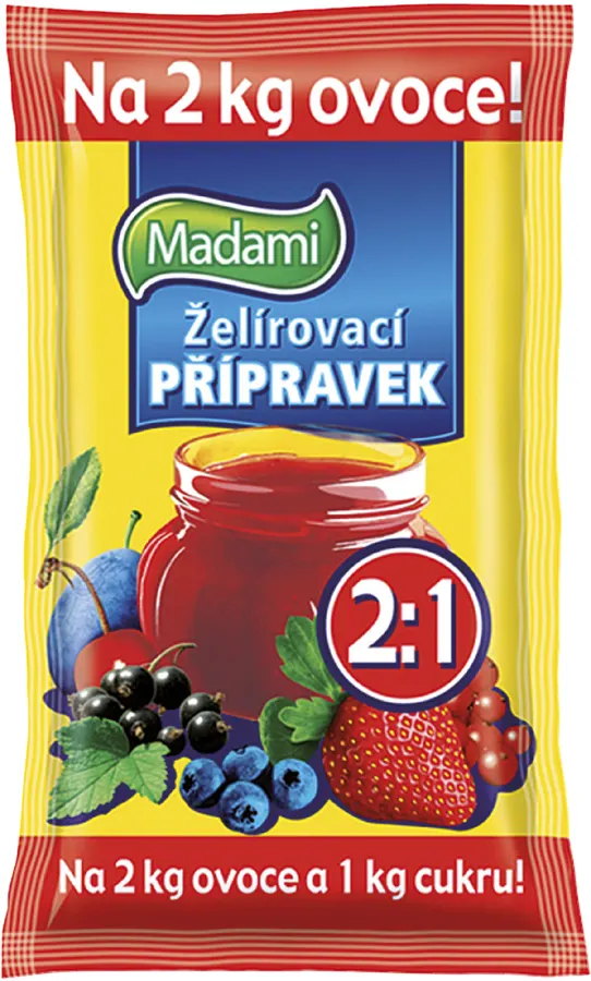 Balení želírovacího přípravku Madami padesát gramů
