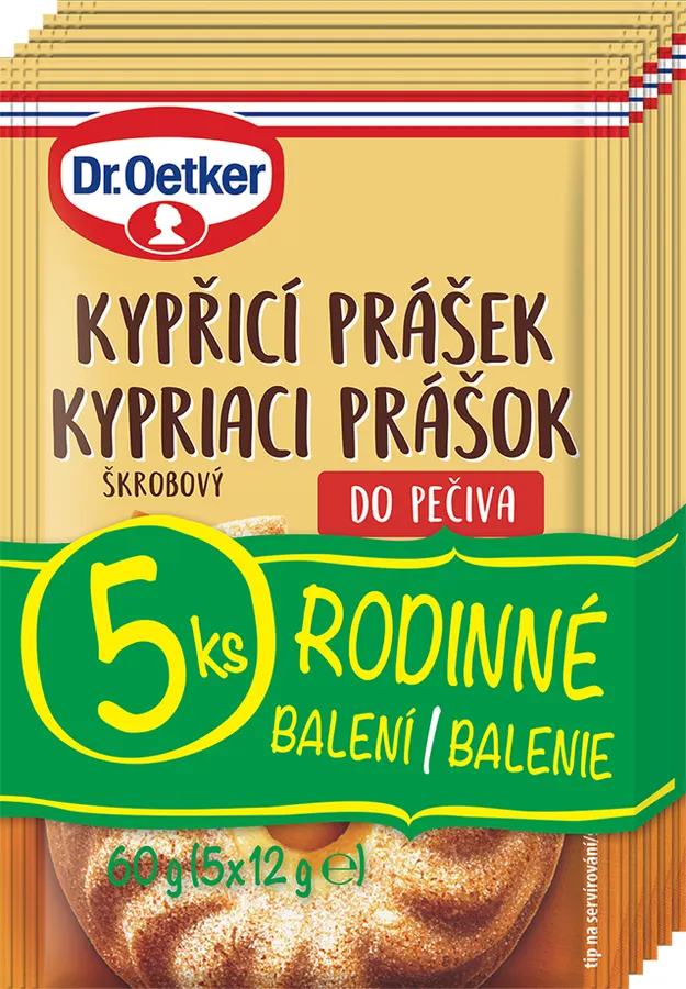 Balení kypřicího prášku do pečiva Dr. Oetker