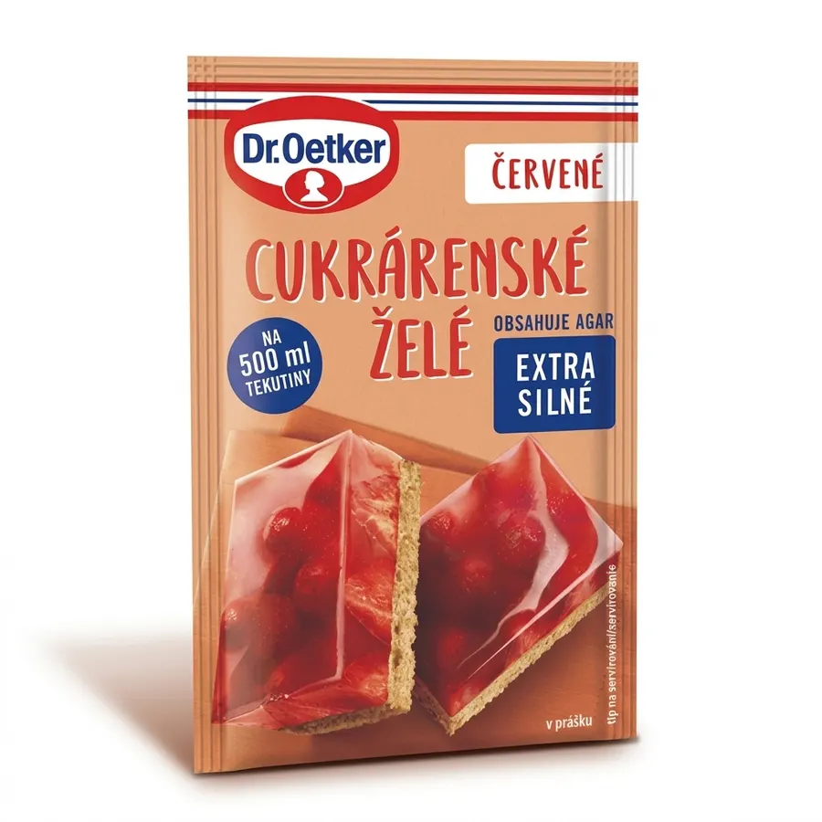 Sáček červeného cukrářského želé Dr. Oetker 10g