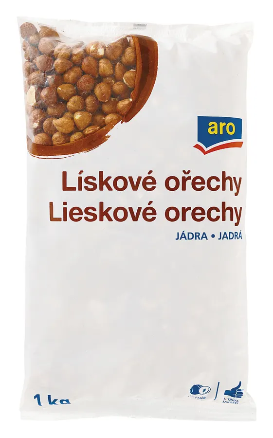 Balení celých jader lískových ořechů ARO