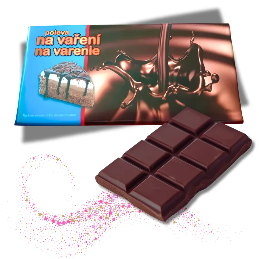 Balení kakaové pochoutky polevy na vaření 90 g