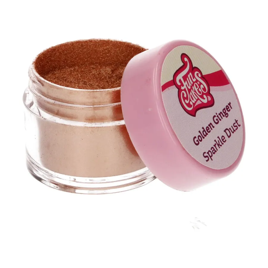 Zlatá prachová třpytivá barva FunCakes Golden Ginger