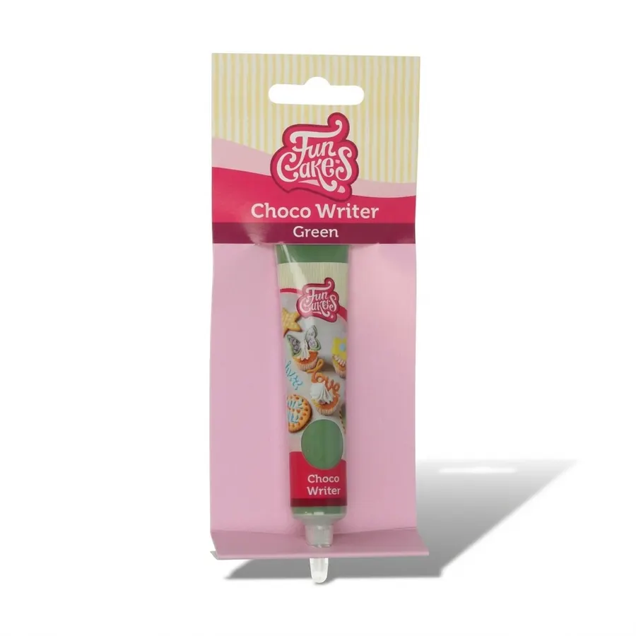 Zelená čokoládová zdobička v tubičce FunCakes 25g