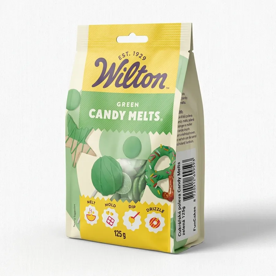 Zelená cukrářská poleva Candy Melts Wilton balení 125g