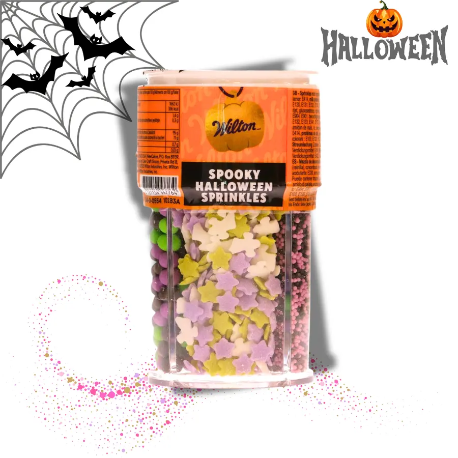 Otočná dóza s halloweenským cukrovým sypáním Wilton Spooky MIX