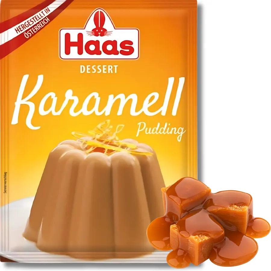Sáček dezertního pudingu HAAS s příchutí karamelu 37g