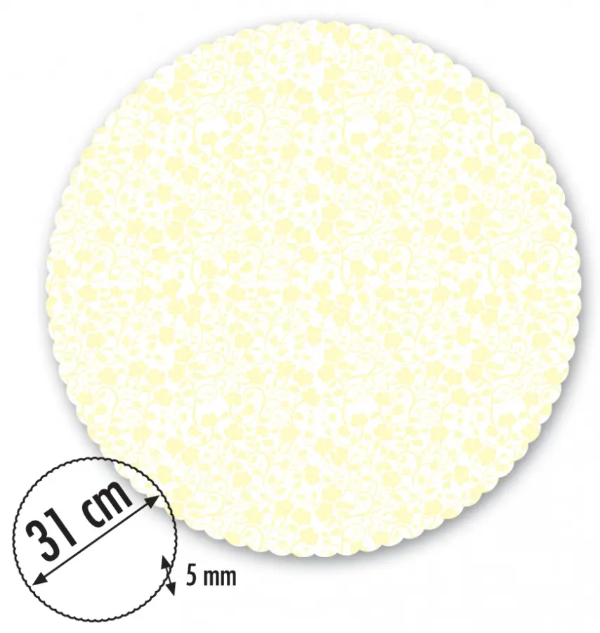 Dortová podložka Alvarak 31 cm s papírovými krajkami